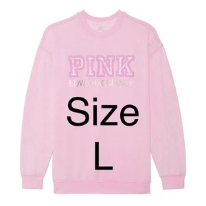 *Size L* PINK LoveShackFancy Oversized Crew Sweatshirt Pink Lollipop SOLD OUT VS - Picture 1 of 3