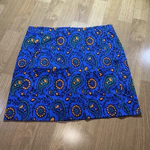 J Crew Damen Minirock Gr. 2 Taschen Paisley Kunst zum Tragen femininer Stretch - Bild 1 von 10