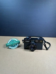 Canon A35F 35mm Fotocamera a Telemetro, Nera Funzionante Spedizione Veloce!!! - Foto 1 di 11