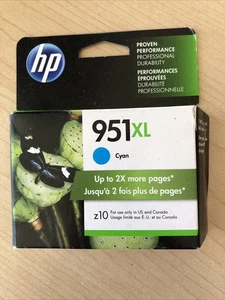 Cartucho de tinta cian HP 951XL CN046AN genuino VER FOTOS nuevo en caja tinta azul - Imagen 1 de 6