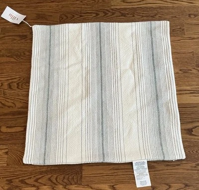 Villa by Classic Home/Pottery Barn Theta Capri Blue Pillow Cover 26in x 26in New - Image 1 of 4