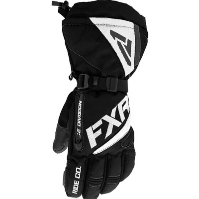 FXR Womens Fusion Snowmobile Gloves Nylon Thinsulate Waterproof Black/White Foto 1 de 3