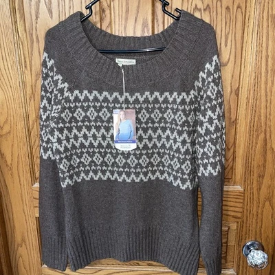 Suéter Royal Robbins Nuevo con Etiquetas Para Mujer Westlands Cuello Simulado Mediano Mezcla Lana Talla L Foto 1 de 4