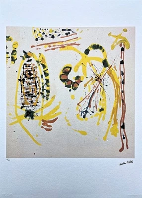 JACKSON POLLOCK - Yellow abstraction - signed, numbered edition 116/300,50x70 cm - Image 1 of 4