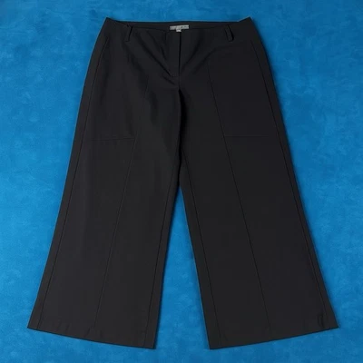 Habitat Wide Leg Pants Women’s XL Cropped Pull On Travel Minimalist Black F134 - Image 1 of 4