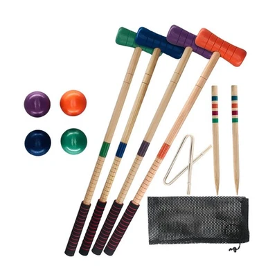 Jeu De Croquet Portable Pour 4 Joueurs, Pour Pelouse Et Extérieur, Pour Adultes - Photo 1/4
