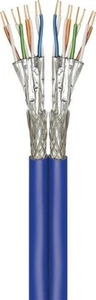 Duplex CAT 7a+ Installationskabel, S/FTP (PiMF), AWG 22/1 (solid) CU (Kupfer), ( - Photo 1/2