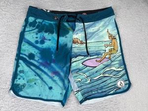 Volcom Swim Trunks Mens 36 Blue Ocean Surfer Board Shorts Beach Surf 36x9 - Picture 1 of 14