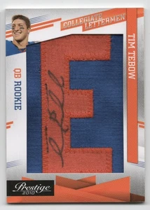 Tim Tebow PATCH AUTO!! 2010 Playoff Prestige Collegiate Lettermen #4 Rookie RPA - Picture 1 of 3