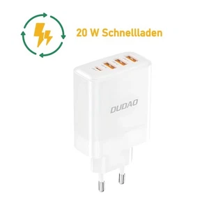 USB Schnell Ladegerät Mehrfach 4 Fach Netzteil weiß Adapter Handy Tablet 3.0 20W - Bild 1 von 4