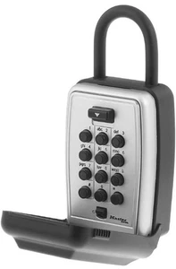 Master Lock Outdoor Key Lock Box – Black Push Button Wall Mount Key Safe Storage - Picture 1 of 9