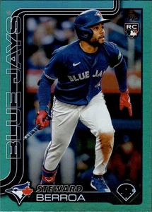 2025 Topps Series 2 - Steward Berroa #622 (RC) Aqua Rainbow Foilboard - Picture 1 of 2
