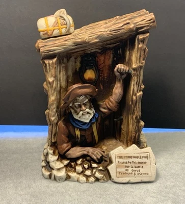 VINTAGE 1978 CYRUS NOBLE GOLD MINER WHISKEY DECANTER, HAAS BROTHERS - Image 1 of 4