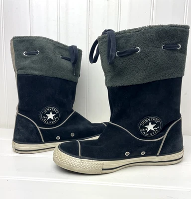Botas deportivas Converse All Star Chuck Taylor Andover negras de gamuza para mujer 9 Foto 1 de 4