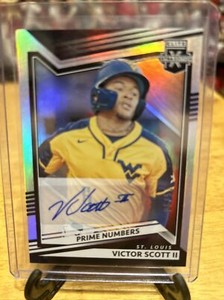 2022 Elite Extra VICTOR SCOTT II  Prime Numbers Auto Cardinals 06/51 Autograph