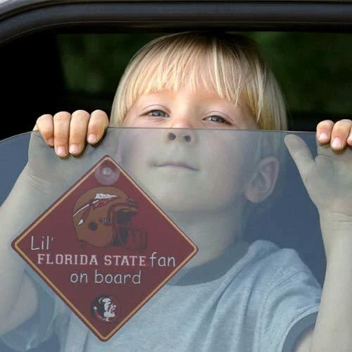 Florida State FSU Seminoles Lil’ Fan On Board Team Sign Auto Baby FREE SHIPPING - Image 1 of 1