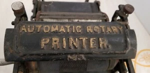 RARE WONDERFUL NO. 3 AUTOMATIC ROTARY PRINTER SALESMAN SAMPLE W/ BOX & TYPE SET - Picture 1 of 12