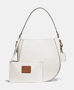 Coach MADDY Glovetanned Leather Hobo Shoulder Bag Chalk $450 NWT - Picture 1 of 12