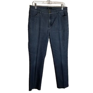 Lafayette 148 NY Jeans Women's Size 12 Straight 5 Pocket Blue Denim 32x27 - Picture 1 of 8