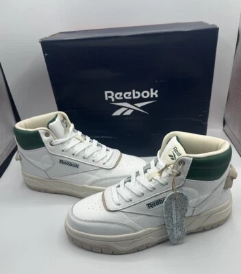 Zapatilla deportiva Reebok Tech Geo Classic para mujer de caña alta alabastro/verde oscuro EE. UU. 8 NUEVA Foto 1 de 4
