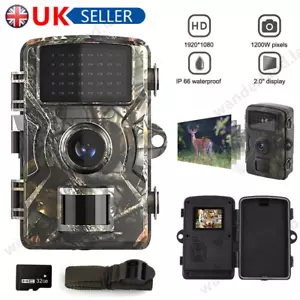32GB Wildlife Trail Camera 1080P Game Night Vision Outdoor Motion Hunting Cam UK - Picture 1 of 14