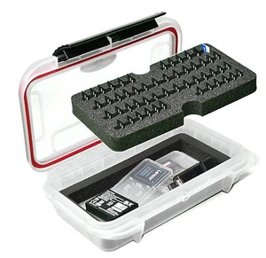 Étui étanche pour carte micro SD pochette transparente peut contenir 52x porte carte mémoire étui rigide - Photo 1 sur 5