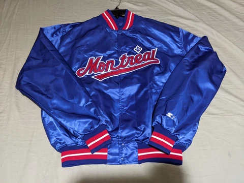 Vintage Starter Jacket MLB Montreal Expos XL Diamond Collection Ultra Rare Cover