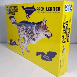 FX Schmid Pack Leader 1000 Piece Jigsaw Puzzle Wolf Shape 36" Sally J Smith New - Picture 1 of 8