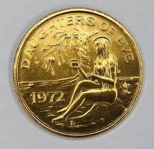 1972 Daughters of Eve / Feste im Feuerwerk Karneval Doubloon  - Bild 1 von 2