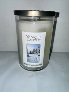 ☆☆WINTER WONDERLAND☆☆LARGE YANKEE CANDLE 2 WICK TUMBLER☆☆RARE WINTER SCENT - Picture 1 of 3