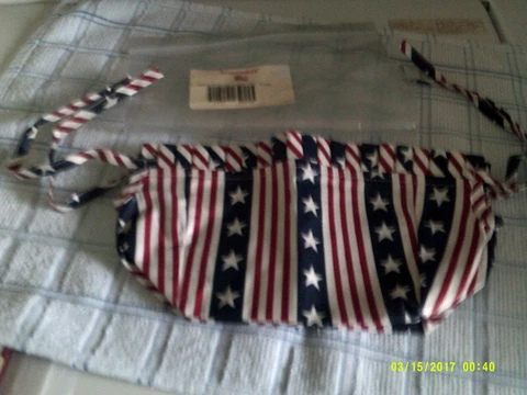 Longaberger ALL AMERICAN 1997 PATRIOT BASKET Liner ALL AMERICAN OTE New MIB Cover