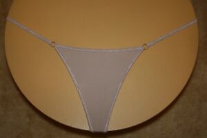 Beige G-String With Slightly Shiny Bands - No Size