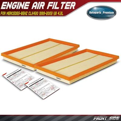 2x Engine Air Filter for Mercedes-Benz CLK430 C208 C209 A208 1999-2003 V8 4.3L - Image 1 of 4
