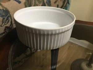 PILLIVUYT CULINAIRE WHITE Ribbed SOUFFLÉ BAKER - 7” - Picture 1 of 4