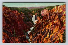 Yellowstone National Park, Great Falls, Series #1075 Vintage Postcard