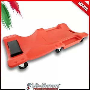 Carrello Sotto Auto Meccanico 90cm Lettino Sottomacchina Poggia Testa - Foto 1 di 4