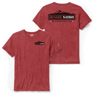 Rugged Nation Triblend Tshirt by League 91 Resort Wear Heather Red T-Shirt - Picture 1 of 1