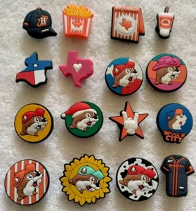 16pc Buc-ee's Shoe Charm Collection! Texas, Christmas, Spurs, Bucees Buttons. - Picture 1 of 2