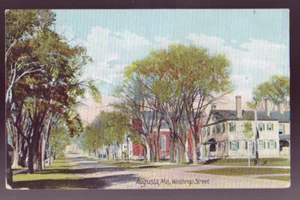 Augusta MAINE ME ca 1905 Winthrop Street Postcard - Picture 1 of 2