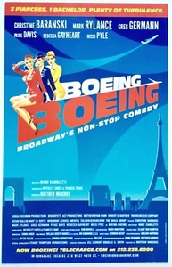 "PÓSTER ORIGINAL DE TARJETA DE VENTANA DE BROADWAY BOEING" - Imagen 1 de 1