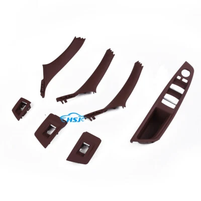 Kit de panel de interruptor de agarre empotrado para manija de puerta rojo-marrón apto para BMW 528i 530i 535i Foto 1 de 4
