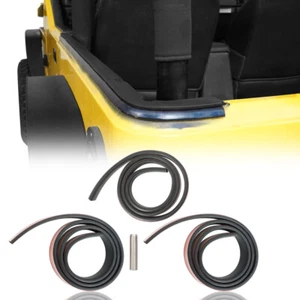 Fit for 97-06 Jeep Wrangler TJ Hardtop Side Weatherstrip Black Rubber Seal Kit - Picture 1 of 12
