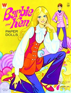 1970 Groovy Barbie & Ken Vintage Paper Dolls Reproduction Uncut - Picture 1 of 9
