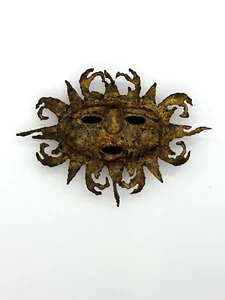 MCM Talleres Emaus-like Metal Sun Face Sculpture Mixed Metal Mexican Brutalist - Picture 1 of 10