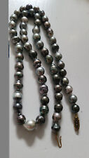Collier perles  de Tahiti / Fermoir  OR 18 CARATS - 750 -   58 cm