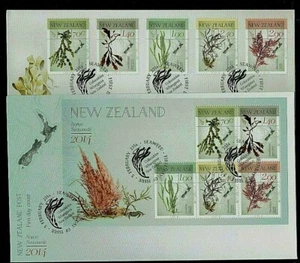 New Zealand: 2014 Native Seaweeds, 2 First day covers to include M/S - Picture 1 of 1