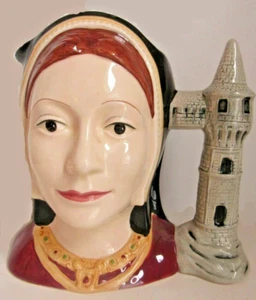 Rare Vntg ROYAL DOULTON Catherine of Aragon D6643 1975 Large Toby Jug Excellent - Picture 1 of 8