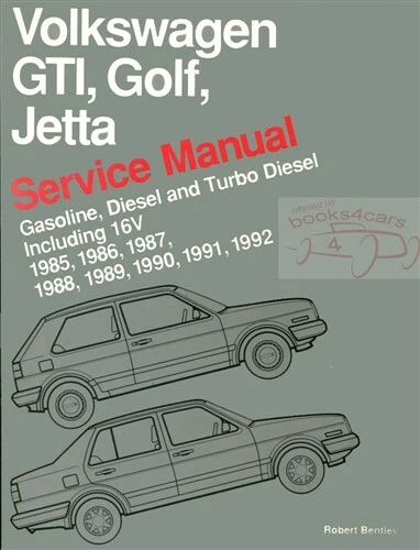 MANUAL DE TALLER VOLKSWAGEN GTI GOLF JETTA LIBRO DE REPARACIÓN DE SERVICIO 1985-1992 Foto 1 de 1
