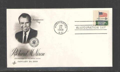 1969 PRESIDENT RICHARD M NIXON UNADDRESSED INAUGURATION DAY COVER Cover