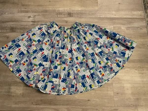 Vintage 1960s Skirt Swing Nautical Elastic Size Large - Picture 1 of 3